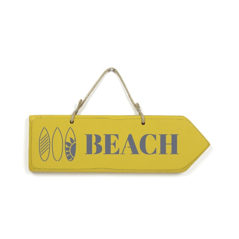 Arte moderno, playa "Beach" decoración pared Carteles de madera personalizados venta online